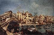 MARIESCHI, Michele The Rialto Bridge from the Riva del Vin sg oil painting artist